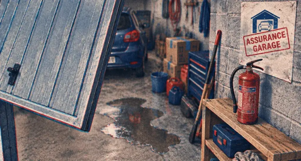 Assurer un garage en location : garage avec fuite et assurance