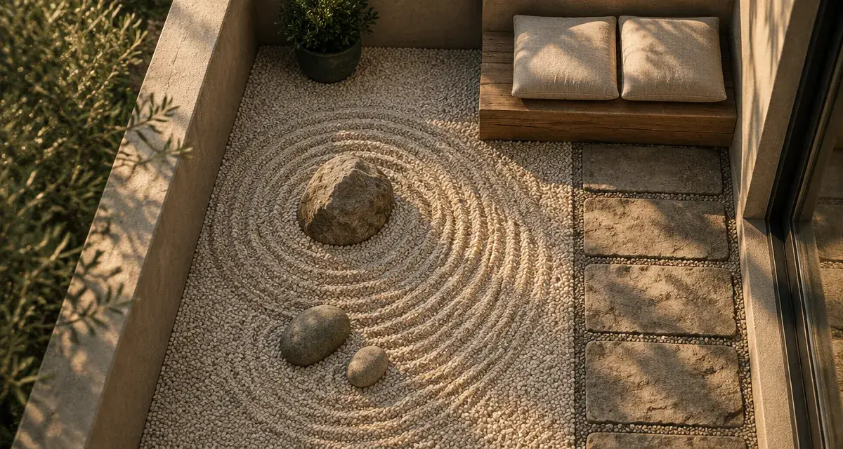 Jardin zen extérieur pas cher : 5 zones pour créer un espace apaisant 39 Jardin zen exterieur pas cher : terrasse gravier, pierre et chemin en dalles